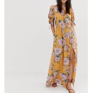 Band of Gypsies Floral Off the Shoulder Maxi NWT